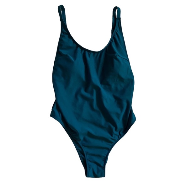 Other - Sexy Monokini one piece high waist swimsuit Backless dark teal size large NWT